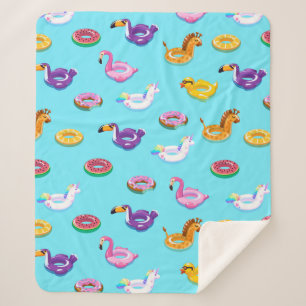 Manta Sherpa Patrón flotante de la piscina de verano