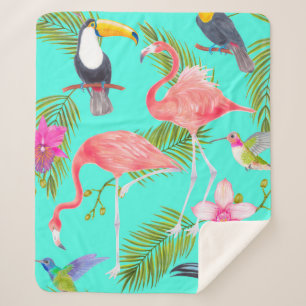 Manta Sherpa Patrón fluvial tropical de aves acuáticas sin sold