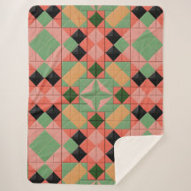 Patrón geométrico colorido con cuadrado simétrico