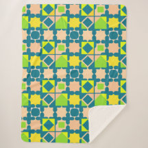 Patrón geométrico colorido con formas vibrantes