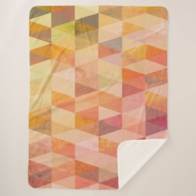 Manta Sherpa Patrón geométrico de triángulo suave (Anverso)