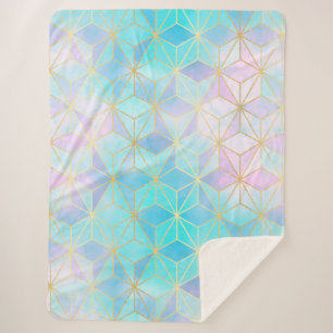 Manta Sherpa Patrón geométrico de vidrio irlandés