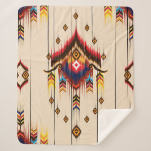 Manta Sherpa Patrón geométrico étnico abstracto, geométrico