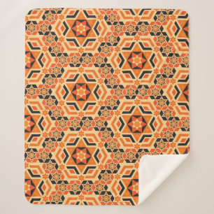 Manta Sherpa Patrón geométrico italiano del suelo, mosaico vint