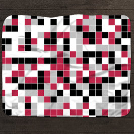 Manta Sherpa Patrón geométrico magenta moderno