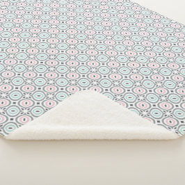 Manta Sherpa Patrón geométrico pastel suave y moderno de Sherpa