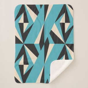 Manta Sherpa Patrón geométrico uniforme abstracto moderno con t