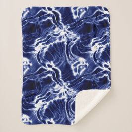Manta Sherpa Patrón giratorio azul