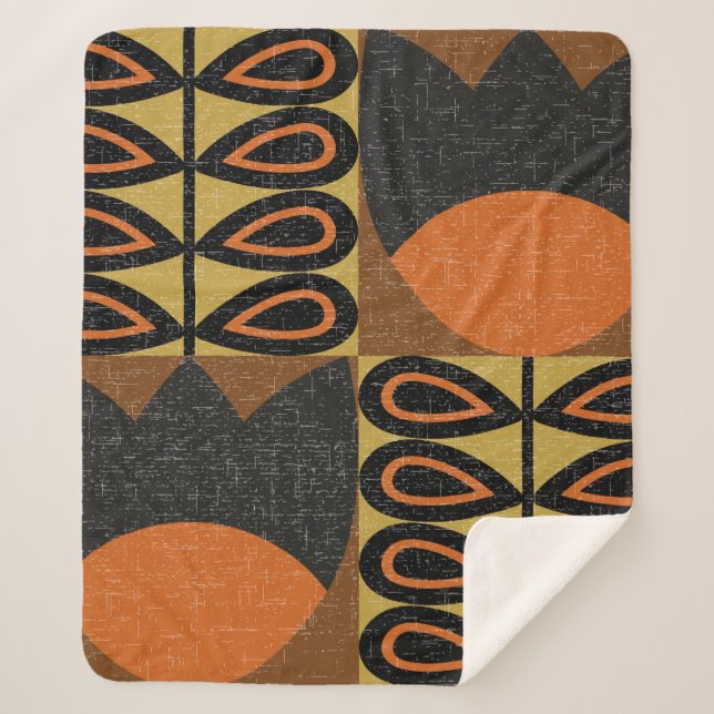 Manta Sherpa patrón impecable en el estilo de diseño escandinav (Anverso)