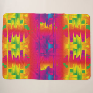 Manta Sherpa Patrón Indio de Color Vibrante Festivo