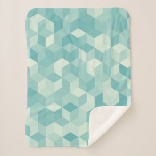 Manta Sherpa Patrón ininterrumpido de azul claro exagerado