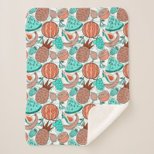 Manta Sherpa Patrón ininterrumpido de frutas   Patrón de superf