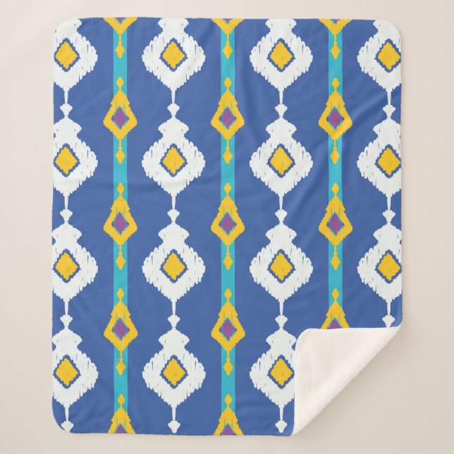 Manta Sherpa Patrón ininterrumpido de Ikat  (Anverso)