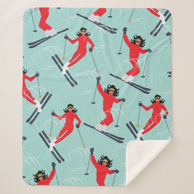 Manta Sherpa Patrón ininterrumpido del deporte invernal. Joven 