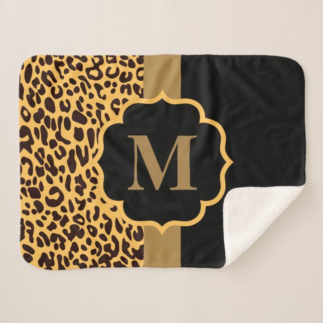 Manta Sherpa Patrón Leopard (Anverso (horizontal))