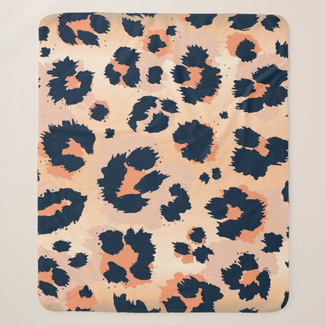 Manta Sherpa Patrón Leopard: Funny Seamless Design (Anverso)