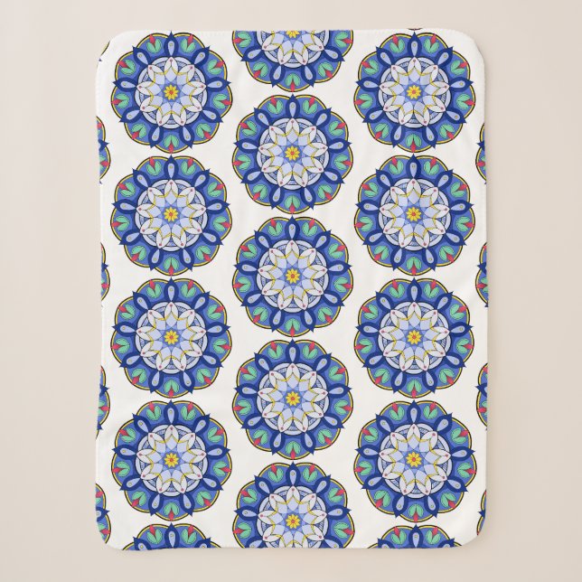 Manta Sherpa Patrón Mandala 01 (Anverso)