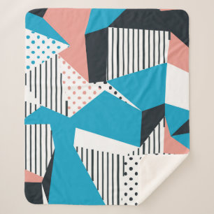 Manta Sherpa Patrón Memphis: Minimalista tendencia abstracta