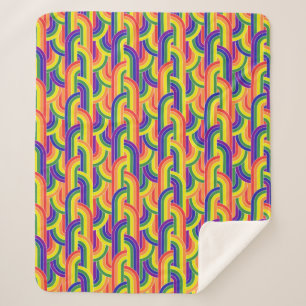 Manta Sherpa Patrón moderno arco iris
