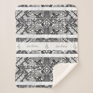 Manta Sherpa Patrón moderno de BATIK