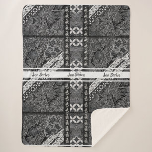 Manta Sherpa Patrón moderno de BATIK