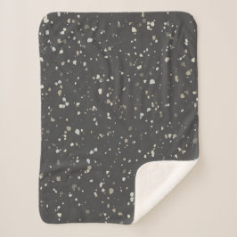 Manta Sherpa Patrón moderno de Terrazzo gris