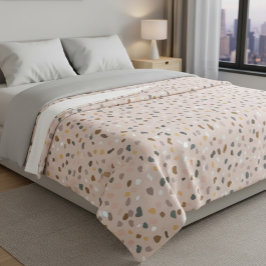 Manta Sherpa Patrón moderno Terrazzo Neutral suave