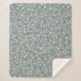 Manta Sherpa Patrón moderno Terrazzo Neutral suave