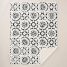 Patrón moderno tribal blanco y negro