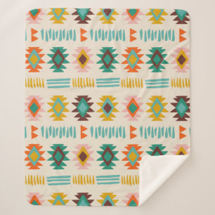 Manta Sherpa Patrón nativo americano de Navajo