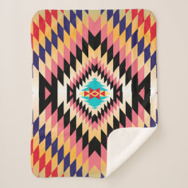 Manta Sherpa Patrón Navajo 2 Sherpa Blanket
