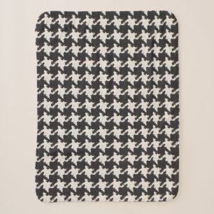 Manta Sherpa Patrón negro blanco de dientes de perro