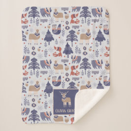 Manta Sherpa Patrón nórdico Escandinavo personalizado