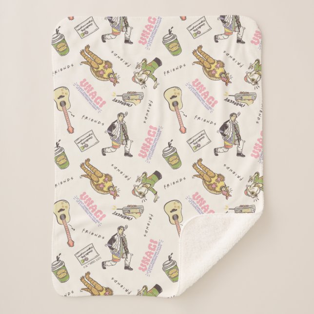 Manta Sherpa Patrón Personalizado de FRIENDS™ Tan (Anverso)