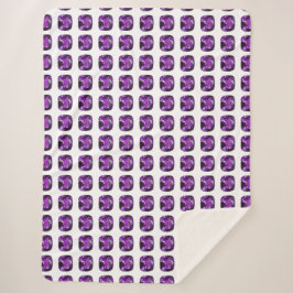 Manta Sherpa Patrón púrpura