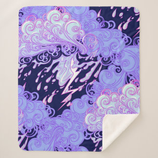 Manta Sherpa Patrón sin foco. Clo decorativo de estilo retro