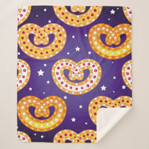 Manta Sherpa Patrón sin foco con dulces Navidades. Ail vintage