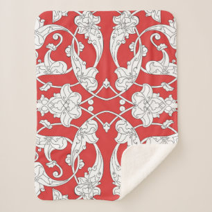 Manta Sherpa Patrón sin foco con estilo turco tradicional iz