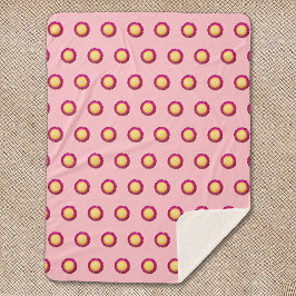 Manta Sherpa Patrón sin foco de flor eterna en