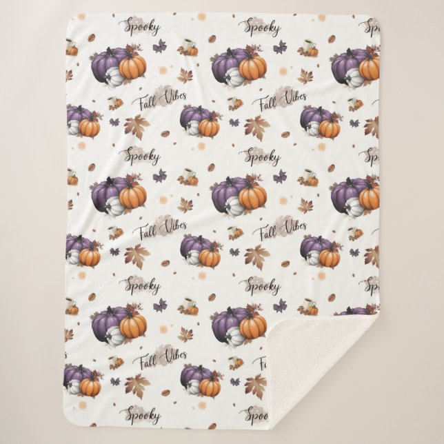 Manta Sherpa Patrón sin foco de las vibraciones de caída (Anverso)