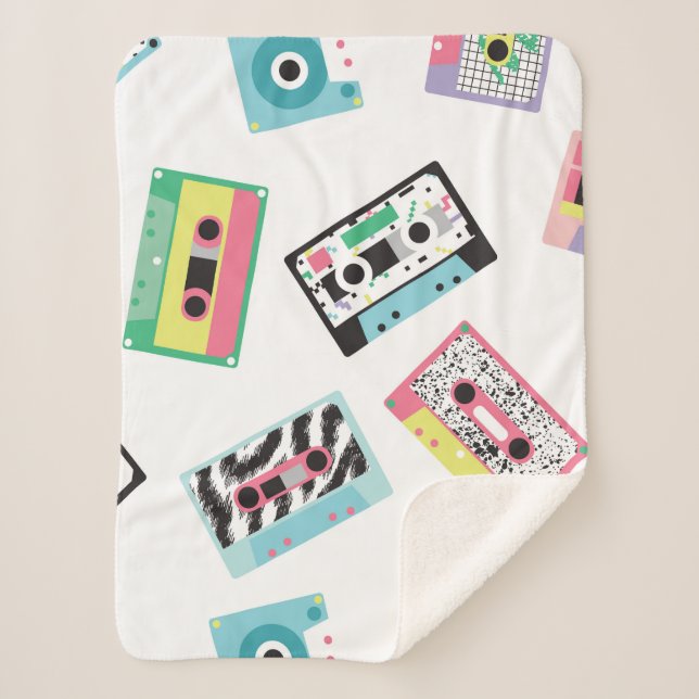 Manta Sherpa Patrón sin problemas con cintas de audio en los añ (Anverso)