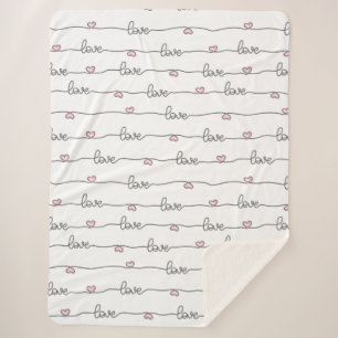 Manta Sherpa Patrón sin problemas de amor de mano corta