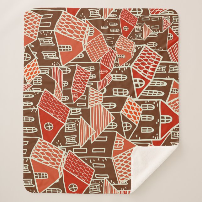 Manta Sherpa Patrón sin problemas de los edificios de la ciudad (Anverso)