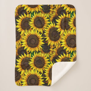 Manta Sherpa Patrón Sunflower Grande Sunny