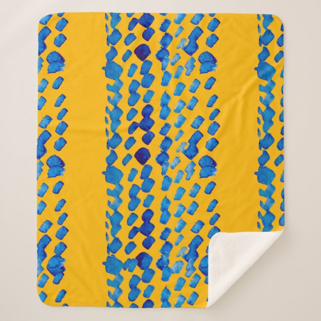 Manta Sherpa Patrón transparente de acuarela con puntos abstrac (Anverso)