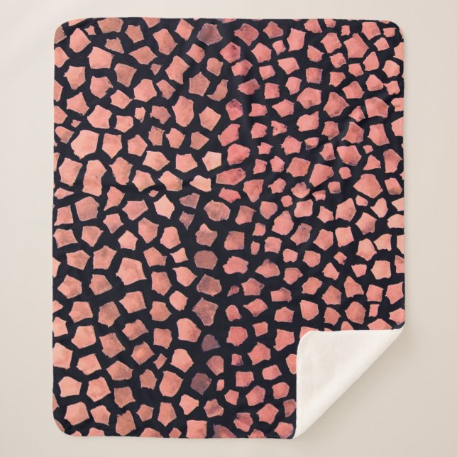 Manta Sherpa Patrón transparente de la piel de África (Anverso)