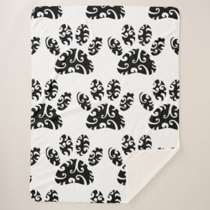 Manta Sherpa Patrón tribal de impresión de garras de perro