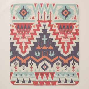 Manta Sherpa Patrón Tribal de Seamless Vintage. Ética geométric