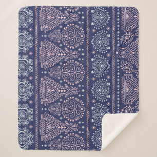 Manta Sherpa Patrón tribal mexicano, étnico sin fisuras.