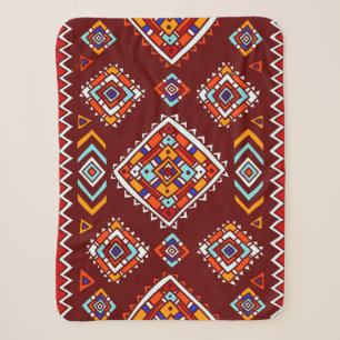 Manta Sherpa Patrón tribal tradicional de estilo étnico